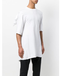 weißes T-Shirt mit einem Rundhalsausschnitt von Bmuet(Te)