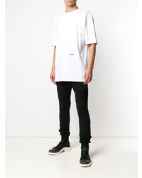 weißes T-Shirt mit einem Rundhalsausschnitt von Calvin Klein 205W39nyc