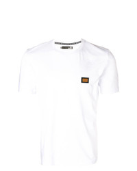 weißes T-Shirt mit einem Rundhalsausschnitt von Love Moschino