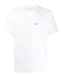 weißes T-Shirt mit einem Rundhalsausschnitt von Low Brand