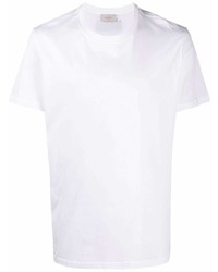 weißes T-Shirt mit einem Rundhalsausschnitt von Low Brand