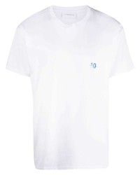 weißes T-Shirt mit einem Rundhalsausschnitt von Low Brand