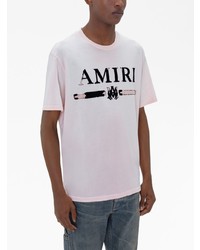 weißes T-Shirt mit einem Rundhalsausschnitt von Amiri