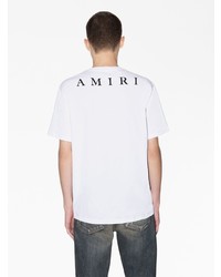 weißes T-Shirt mit einem Rundhalsausschnitt von Amiri