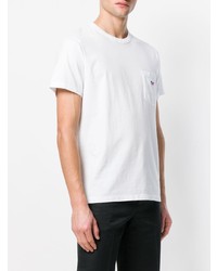 weißes T-Shirt mit einem Rundhalsausschnitt von MAISON KITSUNÉ