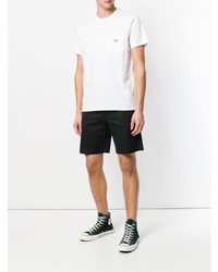 weißes T-Shirt mit einem Rundhalsausschnitt von MAISON KITSUNÉ