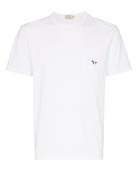 weißes T-Shirt mit einem Rundhalsausschnitt von MAISON KITSUNÉ