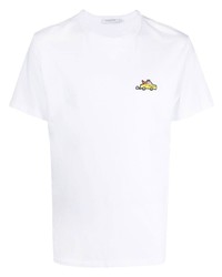 weißes T-Shirt mit einem Rundhalsausschnitt von MAISON KITSUNÉ