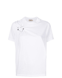 weißes T-Shirt mit einem Rundhalsausschnitt von MAISON KITSUNE