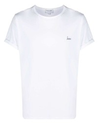 weißes T-Shirt mit einem Rundhalsausschnitt von Maison Labiche