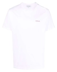 weißes T-Shirt mit einem Rundhalsausschnitt von Maison Labiche