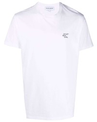 weißes T-Shirt mit einem Rundhalsausschnitt von Maison Labiche