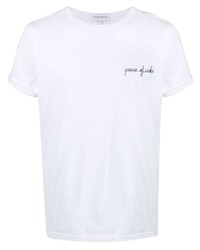 weißes T-Shirt mit einem Rundhalsausschnitt von Maison Labiche