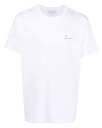 weißes T-Shirt mit einem Rundhalsausschnitt von Maison Labiche