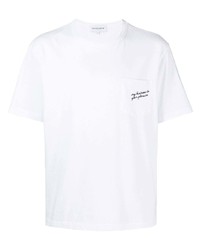 weißes T-Shirt mit einem Rundhalsausschnitt von Maison Labiche