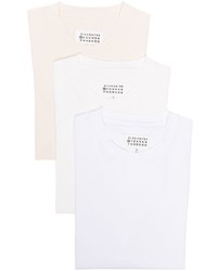 weißes T-Shirt mit einem Rundhalsausschnitt von Maison Margiela