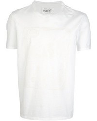 weißes T-Shirt mit einem Rundhalsausschnitt von Maison Martin Margiela