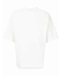 weißes T-Shirt mit einem Rundhalsausschnitt von Maison Mihara Yasuhiro