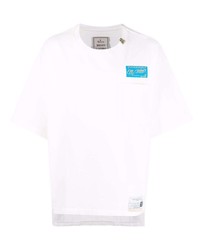 weißes T-Shirt mit einem Rundhalsausschnitt von Maison Mihara Yasuhiro