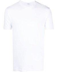 weißes T-Shirt mit einem Rundhalsausschnitt von Malo