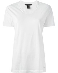 weißes T-Shirt mit einem Rundhalsausschnitt von Marc by Marc Jacobs