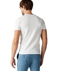 weißes T-Shirt mit einem Rundhalsausschnitt von Marc O'Polo