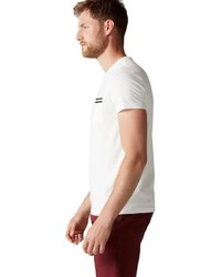 weißes T-Shirt mit einem Rundhalsausschnitt von Marc O'Polo