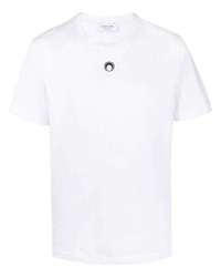 weißes T-Shirt mit einem Rundhalsausschnitt von Marine Serre