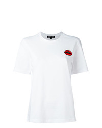 weißes T-Shirt mit einem Rundhalsausschnitt von Markus Lupfer