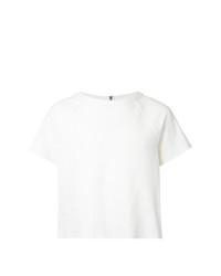 weißes T-Shirt mit einem Rundhalsausschnitt von Marna Ro