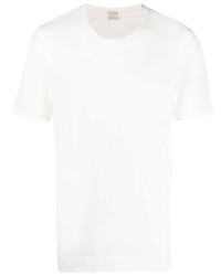 weißes T-Shirt mit einem Rundhalsausschnitt von Massimo Alba