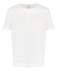 weißes T-Shirt mit einem Rundhalsausschnitt von Massimo Alba