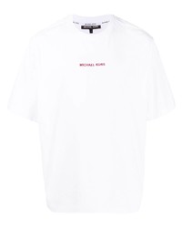 weißes T-Shirt mit einem Rundhalsausschnitt von Michael Kors