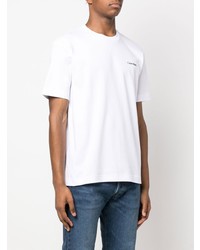 weißes T-Shirt mit einem Rundhalsausschnitt von Calvin Klein