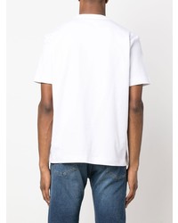 weißes T-Shirt mit einem Rundhalsausschnitt von Calvin Klein