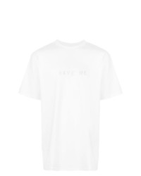 weißes T-Shirt mit einem Rundhalsausschnitt von Misbhv