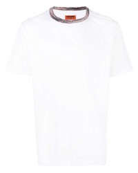 weißes T-Shirt mit einem Rundhalsausschnitt von Missoni