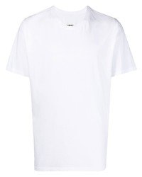 weißes T-Shirt mit einem Rundhalsausschnitt von MM6 MAISON MARGIELA