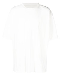 weißes T-Shirt mit einem Rundhalsausschnitt von MM6 MAISON MARGIELA