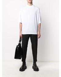 weißes T-Shirt mit einem Rundhalsausschnitt von Jil Sander