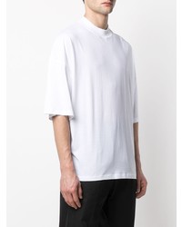 weißes T-Shirt mit einem Rundhalsausschnitt von Jil Sander