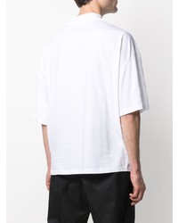 weißes T-Shirt mit einem Rundhalsausschnitt von Jil Sander