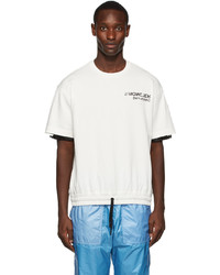 weißes T-Shirt mit einem Rundhalsausschnitt von MONCLER GRENOBLE
