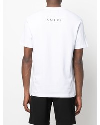 weißes T-Shirt mit einem Rundhalsausschnitt von Amiri