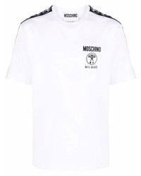 weißes T-Shirt mit einem Rundhalsausschnitt von Moschino