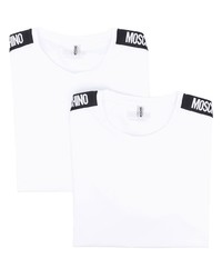 weißes T-Shirt mit einem Rundhalsausschnitt von Moschino