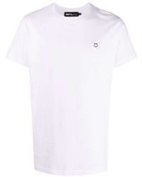 weißes T-Shirt mit einem Rundhalsausschnitt von MTL STUDIO