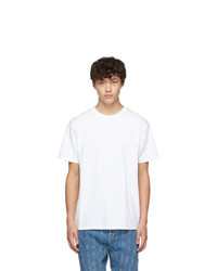 weißes T-Shirt mit einem Rundhalsausschnitt von Mugler