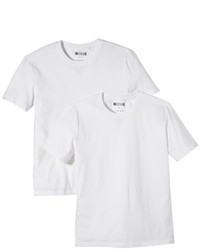 weißes T-Shirt mit einem Rundhalsausschnitt von Mustang