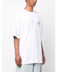 weißes T-Shirt mit einem Rundhalsausschnitt von Vetements